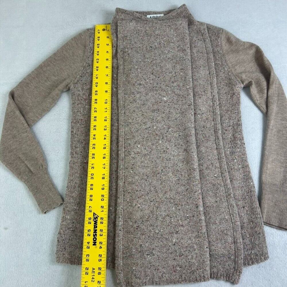 Joie Cardigan Sweater Womens Small Wool Cashmere Waterfall Heathered Oatmeal Tan - Picture 7 of 7